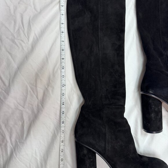 NIB Stuart Weitzman Eloise 90 Black Suede Knee-High Boots – Size 9M - Picture 4 of 9